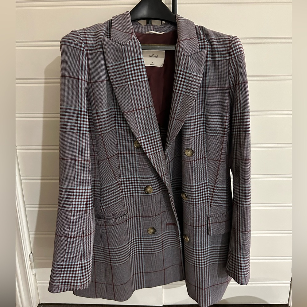 Wilfred Gray Plaid Blazer